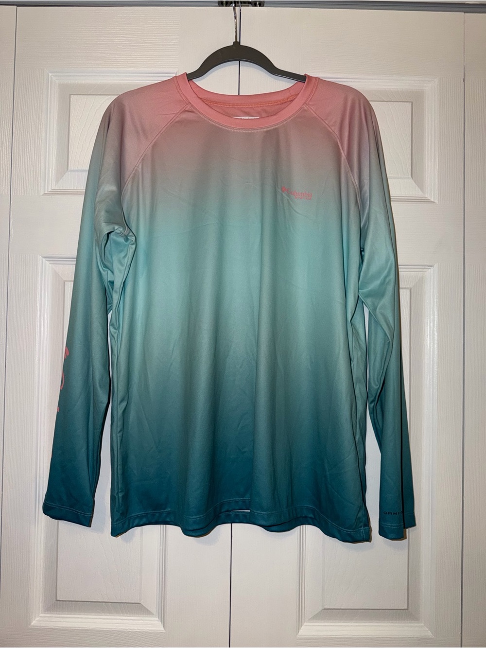 Columbia Women’s Long Sleeve Ombre Top - Pink & Teal